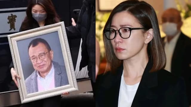 永别了！许绍雄出殡，女儿许惠菁捧遗照、佘诗曼强忍泪水……