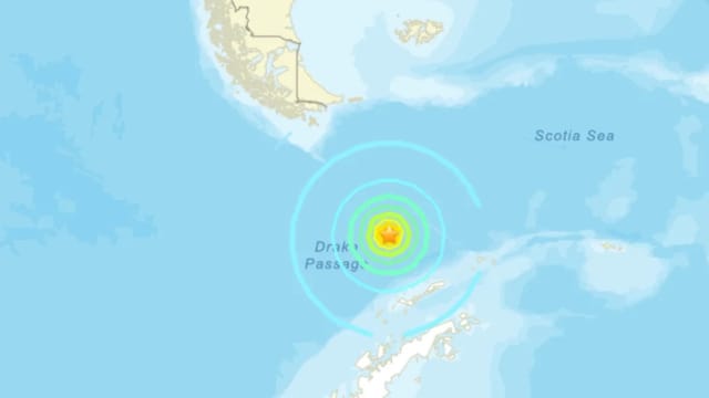 德雷克海峡发生7.5级强震 太平洋海啸警报中心发出海啸预警