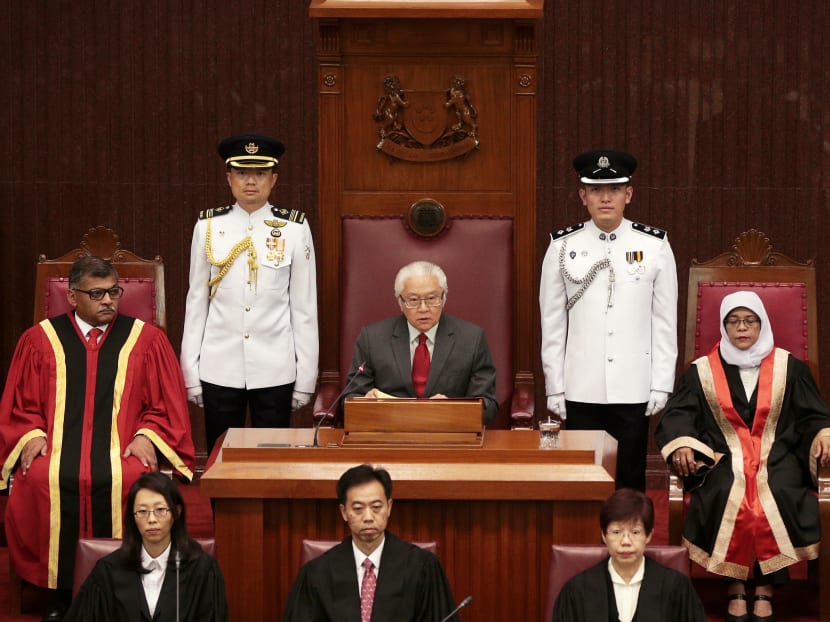 President Tony Tan speaks at the opening of the 13th Parliament of Singapore on Jan 15, 2016. TODAY file photo