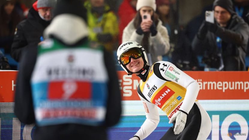 Ski Jumping- Slovenia's Prevc sets pace in Four Hills with Oberstdorf victory