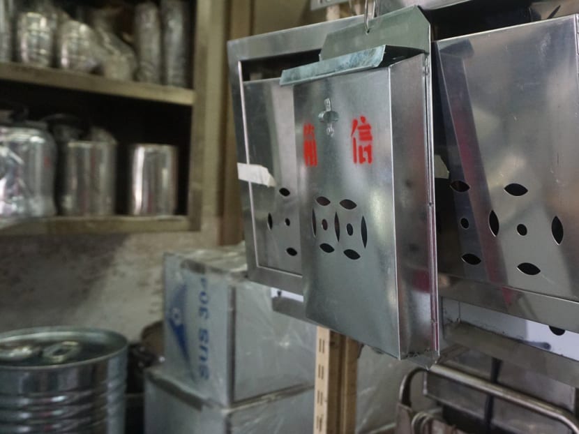 Metal letter boxes are a reminder of old Hong Kong.
