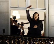 Venezuelan opposition leader emerges from hiding after winning Nobel peace prize