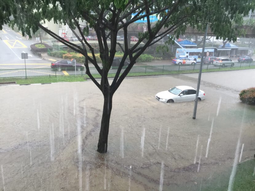 Flash floods hit parts of S’pore for second day in a row