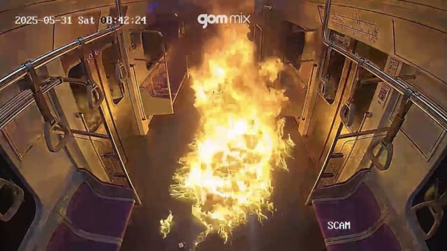 首尔地铁内纵火伤六人 嫌犯被加控企图杀人罪