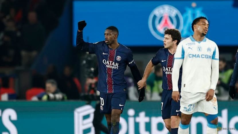 Dembele double lays platform for PSG's 5-0 rout of Marseille
