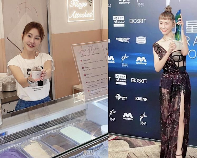 Ann Kok giving out 100 free scoops of ice cream to thank her IG followers and those who voted for her for Star Awards 2023