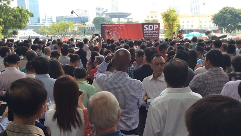 SDP holds first GE2015 lunchtime rally