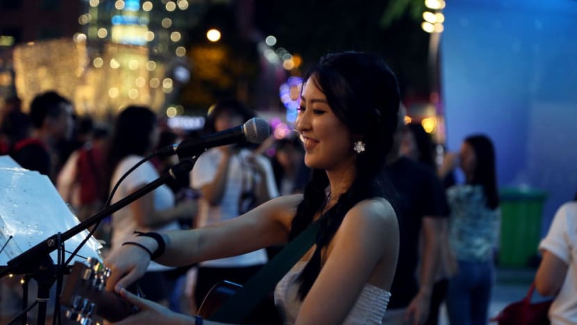 Buskers riled by year-end restrictions on performing at Orchard Road due to crowd control Buskers riled by year-end restrictions on performing at Orchard Road due to crowd control