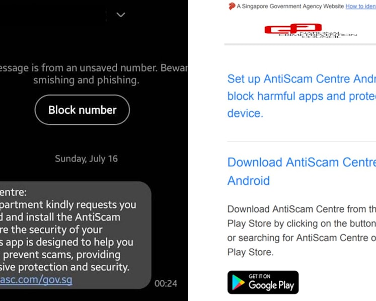 Police warn of fake SMS directing Android users to download 'anti-scam' app