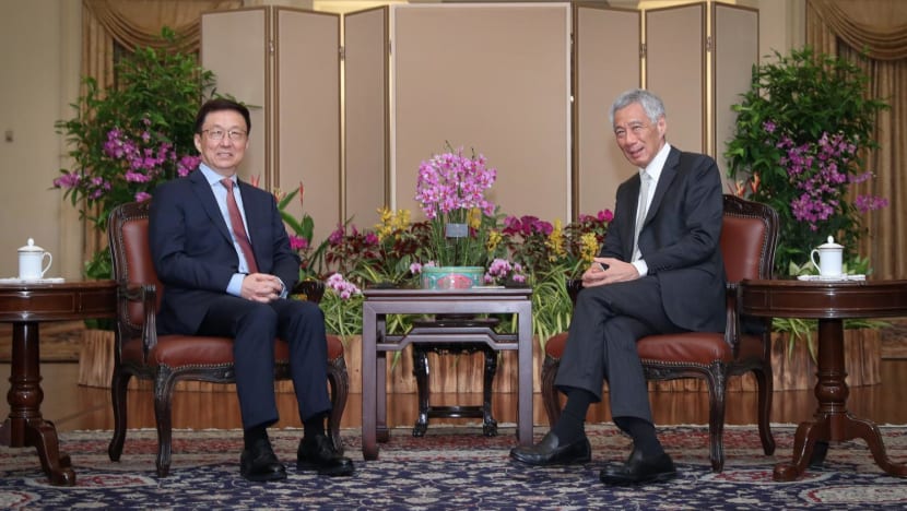 PM Lee, President Halimah meet China's Vice Premier Han Zheng PM Lee, President Halimah meet China's Vice Premier Han Zheng