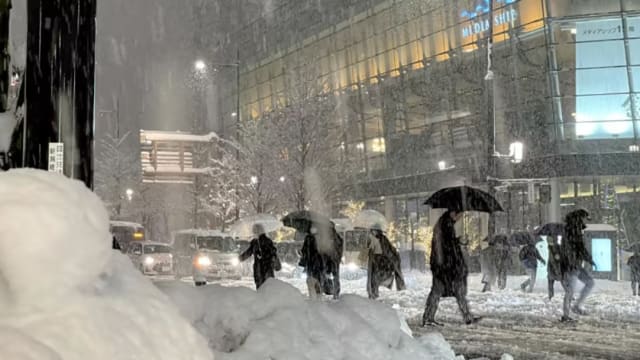 日本强降雪造成13死80伤 逾一万户家庭停电