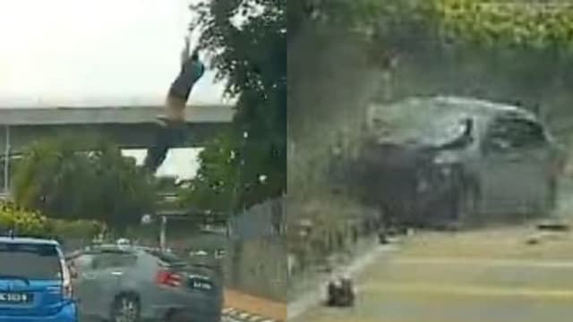 马国恐怖致命车祸 轿车为超车逆行撞飞骑士重摔身亡