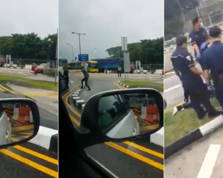 Man who had stand-off with police near Woodlands Checkpoint pleads guilty to armed robbery and other offences