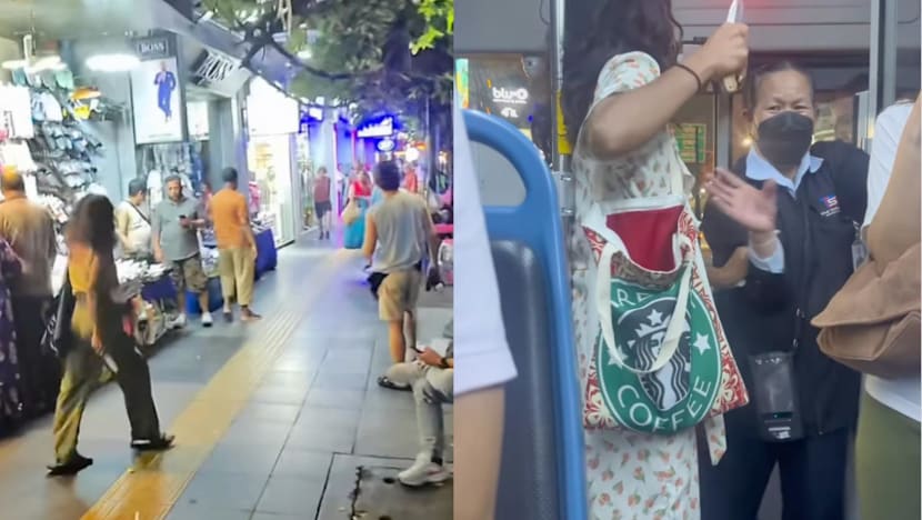 Knife-wielding woman nabbed after chasing people on Bangkok's Sukhumvit Road to get psychiatric help