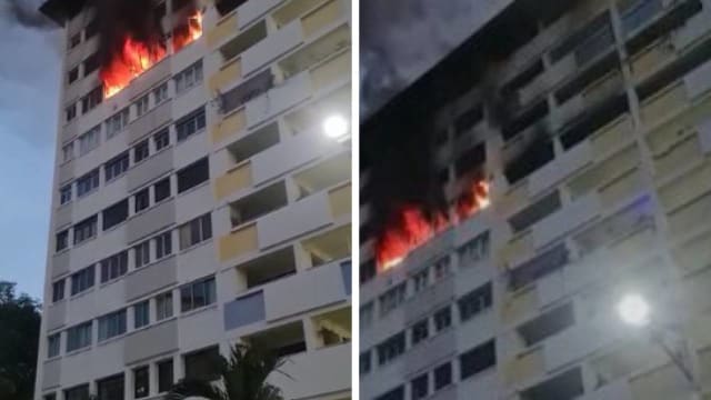 惹兰峇株组屋单位失火 疑是电动脚踏车充电肇祸