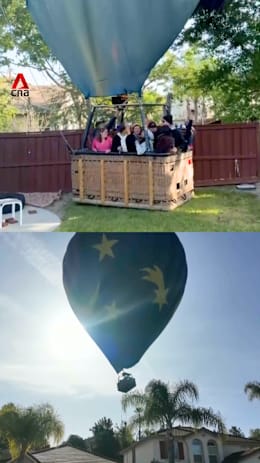 Hot air balloon makes emergency landing in California backyard