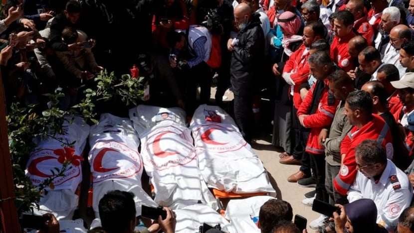 Israeli military says killing of 15 aid workers in Gaza caused by 'sense of threat' Israeli military says killing of 15 aid workers in Gaza caused by 'sense of threat'