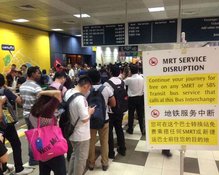 MRT breakdown: North-South, East-West lines down for hours