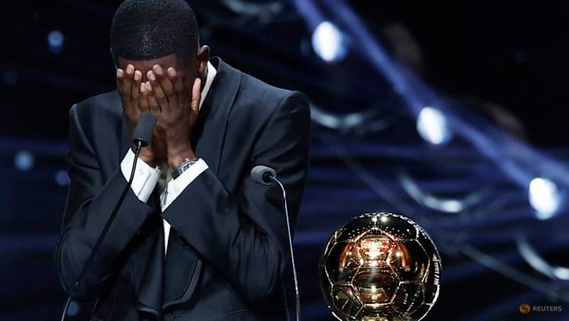 Tearful Dembele dedicates Ballon d'Or to PSG and the fans