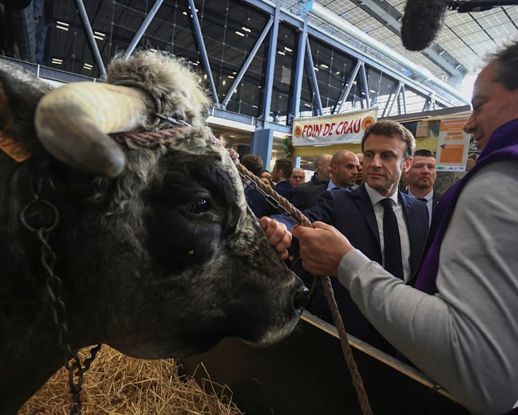Macron defends contested pension plan at French farm fair