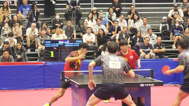 冯耀恩郭勇3比0横扫马国组合 我国成功卫冕乒乓男双金牌