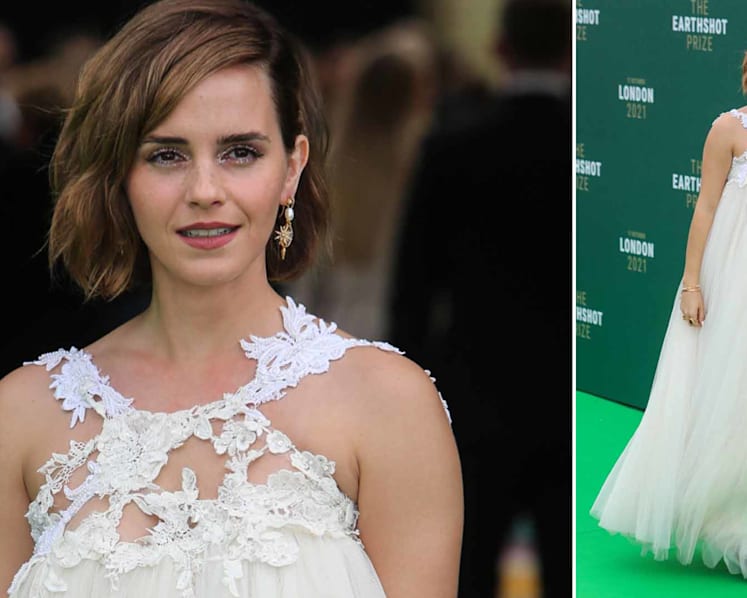 Emma Watson’s Earthshot Prize Ceremony Gown Recycled From 10 Wedding Dresses
