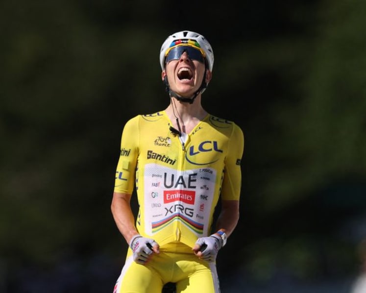 Pogacar rides to solo victory in Tour de France's Bastille Day showdown