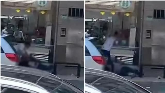 台女遭前男友挥刀猛砍 当街狂呼“快救我！”