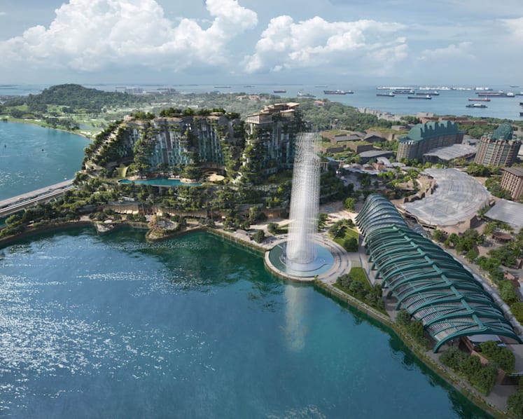 RWS waterfront development set to open by 2030; to feature 88m-tall sculpture, 'mountain' trail