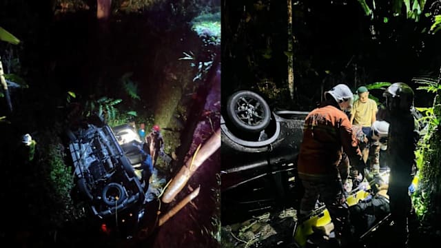 休旅车失控坠金马仑高原山谷 酿一死五伤