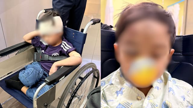 本地男童仁川机场被撞到眼眶骨折 家属寻目击者还原经过