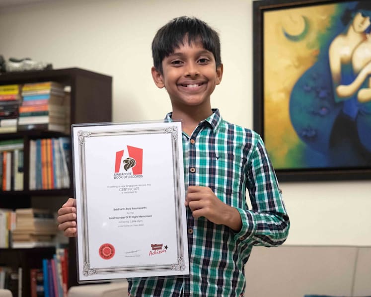 '3, 1, 4, 1, 5...': Boy, 12, breaks Singapore record for most digits of Pi memorised