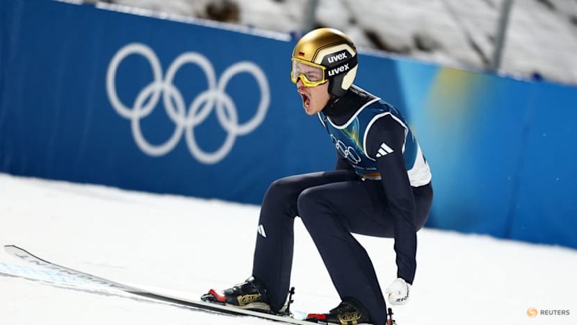 Ski Jumping-Germany's Raimund soars to gold, Slovenia's Prevc falls short