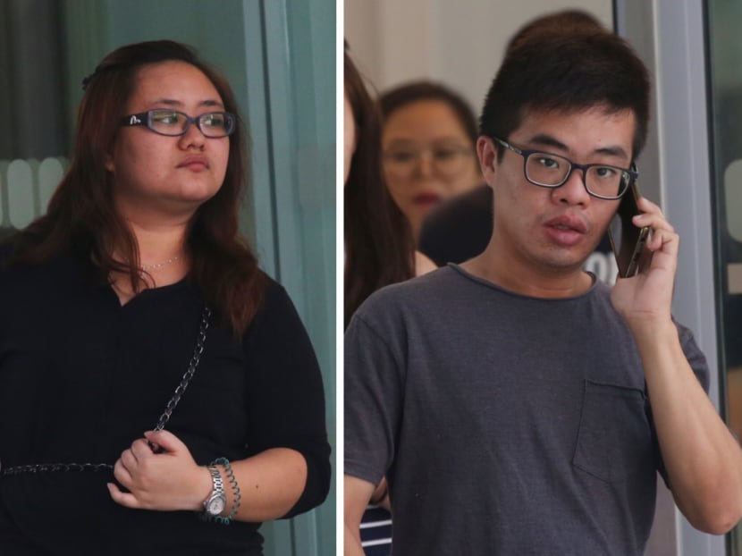 Amanda Yeo Pei Min (left) and her then lover Leong Wei Guo (right) conspired to sabotage the car being driven by Yeo's estranged husband in an attempt to cause his death.