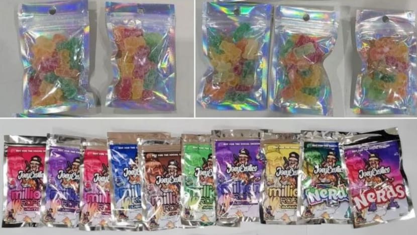 Gula-gula disyaki mengandungi ganja antara dadah bernilai S$19,000 dirampas dalam operasi CNB
