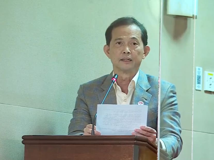 Mr Leong Mun Wai speaking in Parliament on March 4, 2022. Mr Leong Mun Wai speaking in Parliament on March 4, 2022.