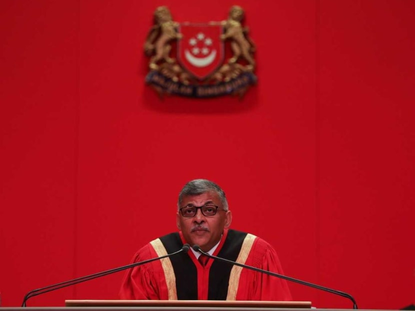Chief Justice Sundaresh Menon said on April 24, 2020 that the court system would continue to hear only urgent matters until June 1 in light of the Covid-19 situation. Chief Justice Sundaresh Menon said on April 24, 2020 that the court system would continue to hear only urgent matters until June 1 in light of the Covid-19 situation.