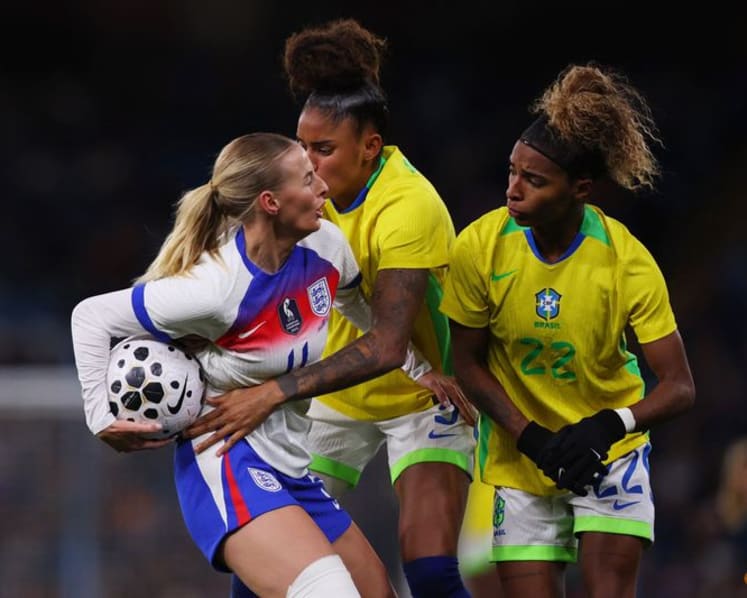 England women lose to Brazil in first match since Euro triumph