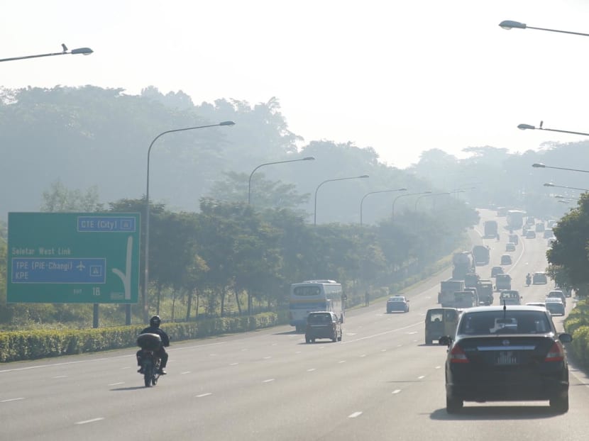 Haze seen in Singapore on October 7, 2017. 