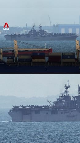 US Navy warship USS Tripoli passes Singapore, reportedly en route to Middle East