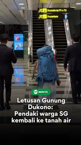 Beberapa pendaki dari Singapura yang mendaki berhampiran
