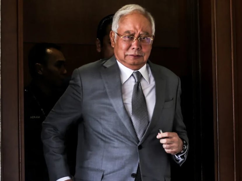 Former Malaysian prime minister Najib Razak is pictured at the Kuala Lumpur High Court on Wednesday, January 8, 2020.