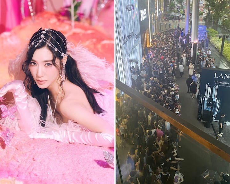 #trending: Fans brave rain to greet pop star Tiffany Young on Orchard Road though some criticise running of event