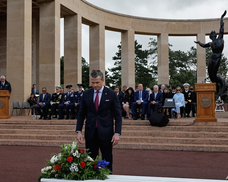 Hegseth, at D-Day event, says Europe faces 'invasion' of dangerous ideologies