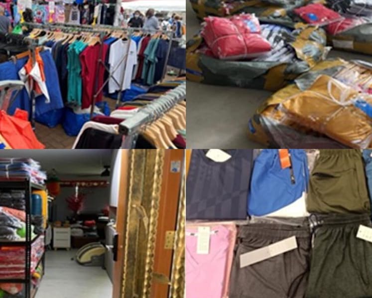 Counterfeit goods worth S$62,000 seized from Clementi street market, Ang Mo Kio residence