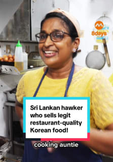 Bubbly hawker Upeka is popular with the Gen Z crowd for her legit Korean food. She learnt to whip up her comforting authentic dishes from her husband, who works as the exec chef at a Korean restaurant! #8dayseat #8dayseathawker #koreanfood #sgtiktok #foryou 