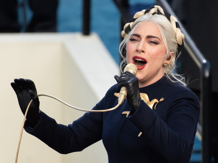 Lady Gaga reveals her Elsa Schiaparelli gown she wore at Joe Biden's presidential inauguration was  bulletproof .