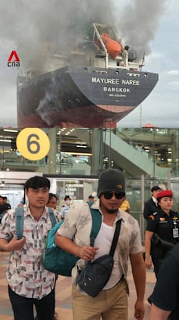 Rescued crew members return to Thailand after attack on cargo ship in the Strait of Hormuz