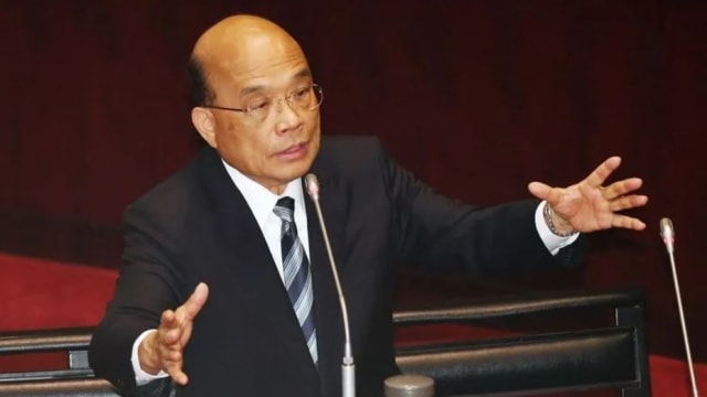 台湾行政院长苏贞昌宣布总辞