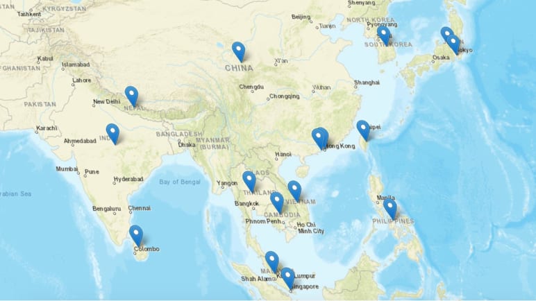 Tracking COVID-19 cases worldwide: A map